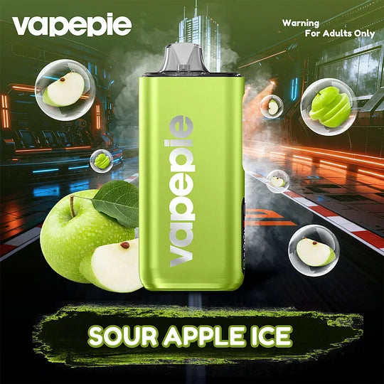 KWAŚNE JABŁKO Z LODEM-Vapepie PRO 40000 Zaciągnięć