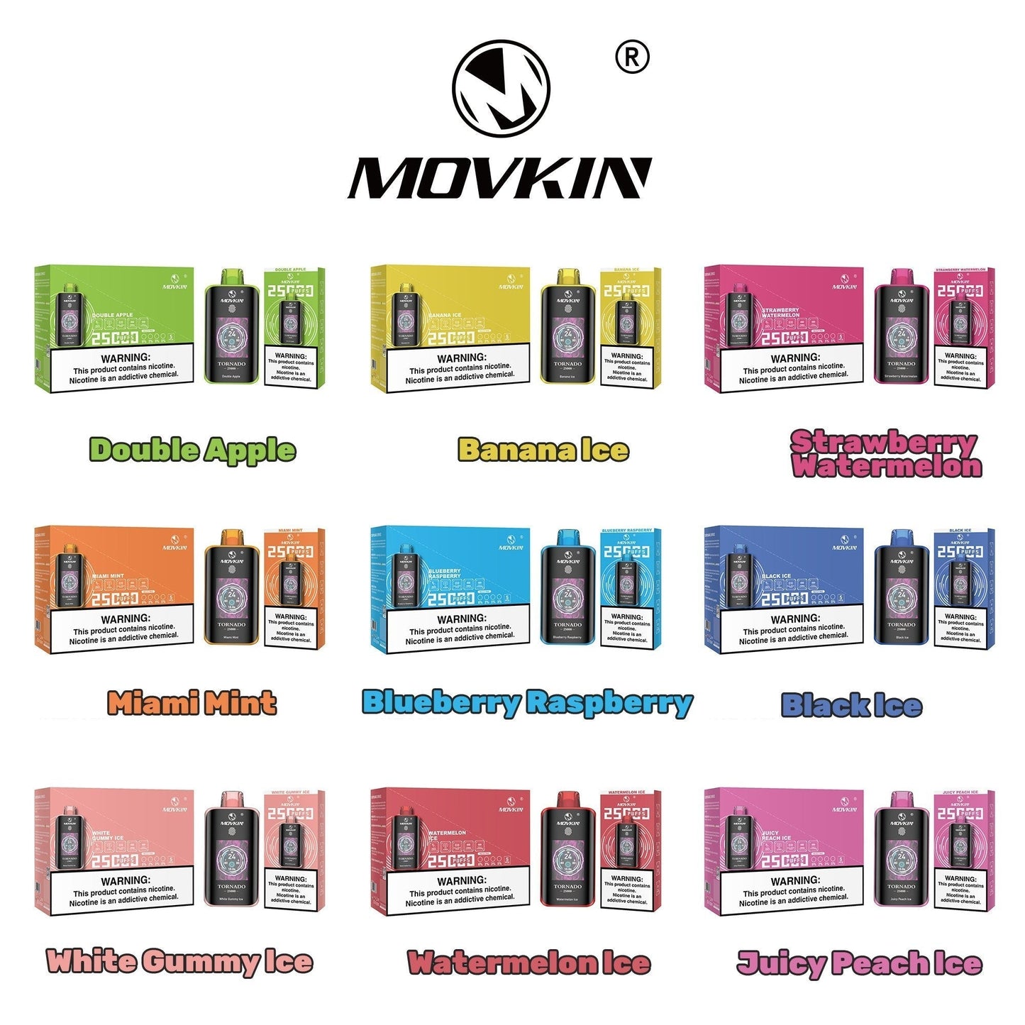 Movkin Tornado 25000 Vape – Inteligentny wyświetlacz i najlepsze smaki